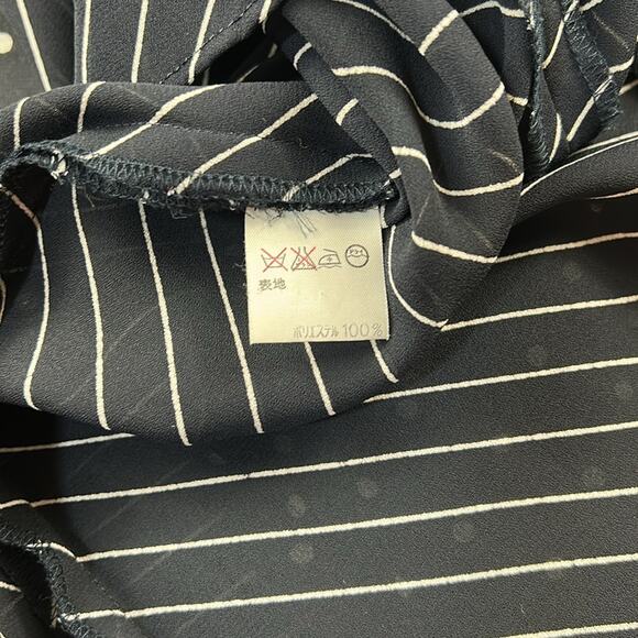 Rope blue and white polka dot chiffon fit and flare dress, 9at or S - Picture 11 of 12